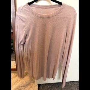 Aerie real soft long sleeve t-shirt. Large. Nude/light pink.